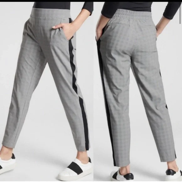 Athleta Pants Jumpsuits Athleta Brooklyn Plaid Ankle Pant Poshmark